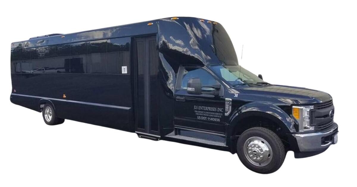 Jimmys Limo Limousine Bus with a Restroom Rental Transport Wedding Cincinnati Kentucky Indiana Dayton
